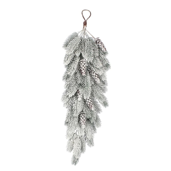 DECORAZIONE LYNDA INNEVATO PIGNA H.25CM.